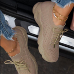 mood Naiste tossud vabaajajalatsid Hingav v&otilde;rk n&ouml;&ouml;riga tossud Naiste platvorm vulkaniseeritud kingad Naiste kingad Zapatillas Mujer 37 khaki