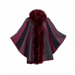Patchwork Print Faux Fox karusnahast salli m&auml;hised naistele Mugav pehme Stiilne Basic Pont&scaron;o keeb Suurem&otilde;&otilde;tmeline Cape Luksuslik kapuutsiga karusnahast keeb talveks one size hall v&auml;rv