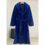 Uued s&uuml;gis- ja talvised karvased imitatsioonid naaritsa karusnahast leopardimustriga eriti pikad suures suuruses naisteriided M sinine