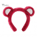 Karu k&otilde;rvade peapael Halloweeni j&otilde;ulude cosplay kohev juuksepael Loomade k&otilde;rvad peakate kost&uuml;&uuml;mi aksessuaar roosa punane v&auml;rv