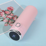 400 ml nutikas termos roostevabast terasest veepudel LED digitaalne temperatuurin&auml;idik kohvi termokruusid intelligentsed isolatsioonitassid roosa