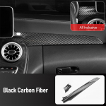 2 tk auto s&uuml;sinikkiust tekstuuriga keskkonsooli armatuurlaua paneeli kaitsekatte trimm Mercedes Benz 15-21 C W205 16-21 GLC X25 jaoks Black Carbon Fiber