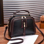 K&auml;ekotid Naiste kotid Disainer PU-nahast &uuml;hev&auml;rviline messenger-kott Moodne &otilde;lakotid T&uuml;drukud Tassen Tote 24x12x20cm must