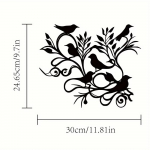 1 tk Arabesque Birds On Branch silt, metallist seinakunst, metallist seinariide, ainulaadne kodu, kodukaunistus, sobib maja kaunistamiseks must