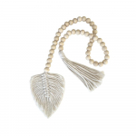 Vastupidavad Boho stiilis puidust helmestega kardinapaelad K&auml;sitsi valmistatud Ins kardinapaela k&ouml;is Peen puidust helmestega kaunistus Aknakardinad beež