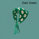 Vintage peapael Naiste juuksepael, kootud k&auml;sitsi valmistatud kolmnurksall tumeroheline v&auml;rv