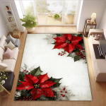 J&otilde;ulude vaibad J&otilde;ulupunane lumehelbega vaip Aktsentvaip Talumaja s&ouml;&ouml;gitoa vaip Magamistoa dekoor Masinpestav p&otilde;randamatt 80x120cm-32x47in