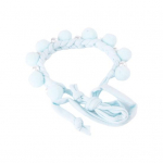 Lemmiklooma kaelarihm k&auml;sitsi valmistatud kaunite v&otilde;ltsp&auml;rlitega karusnahast palliga lemmikloomale, koerale ja kassile punane