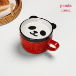 Jaapani multifilmi kasside kohvikruus kassimustrilise kaanega, v&auml;ike roog, armas hommikus&ouml;&ouml;gitass, loominguline piimatass, kingitus, 300 ml Mug with cartoon lid