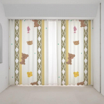 Multikas L&otilde;bus J&auml;nku Karu Armas Ins Roosa T&uuml;druku Laste Tuba Magamistuba Lasteaed Poolpimendav Aknarulo Kardin K&otilde;rge Varjutavusega 2 Paneeli W55 X H120cm X 2&HOOK