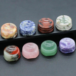 3tk/komplekt 12x27mm looduslikust kivist &uuml;mmargune palli alus kristall tiigrisilm kvartsklamber Odd kivist aluskaunistused ehted tarvikud 12x27mm-3pcs
