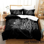 3D prindiga Korn Rock Voodipesukomplekt Tekikate Voodikomplekt Tekikate Padjap&uuml;&uuml;r Tekk Kuningas Kuninganna Suurus Poiste T&auml;iskasvanute Voodipesukomplekt AU Single 140x210cm