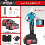 Teleskoopilised elektrilised oksak&auml;&auml;rid ja saag k&otilde;rgete okste ja paksude aiapuude jaoks 2.5 (5 batteries, 2 batteries, 1 charger) red