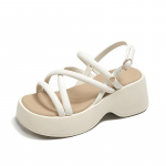 Rooma stiilis suvine mood uus paksu talla pandlaga vabaaja sandaalid mugavad k&otilde;rguse t&otilde;stmine 2024 s&otilde;na m&otilde;&otilde;naga naiste kingad 35