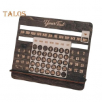 2025. aasta p&uuml;sikalender Puidust lauakalender 12 kuu laualiuguri kalender kodukontori koolide sisekujunduseks M valge