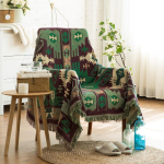 Retro Soe Diivanir&auml;tik Euroopa Kangas Diivanitooli Tekk Libisemisvastane Kahepoolselt Kasutatav Diivanikate Jacquard Geomeetriline Diivanikate 90x90 gray