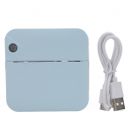 V&auml;ike taskuprinter Bluetooth APP Mustvalge printimine Kaasaskantav termoprinter &otilde;pilastele Vale Blue