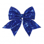 Hair Barrette Double-layered Solid Color Sequin Anti-slip Retro Hair Decoration Princess Style Dating Party Ponytail Clip Hair Accessories sinine