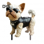 Dog Garden Stake kutsikas Vestiga p&auml;ikeseprillid V&auml;liskaunistused Stake Yard Art Koeram&auml;rgi kaunistus sise&otilde;ue muru lillepeenrasse Little Dog