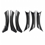 6 tk ABS plastikust s&uuml;sinikkiust auto siseukse k&auml;epideme t&otilde;mmatavad trimmikatted BMW E90 E91 3-seeria sedaanile, universaal 2005-2012