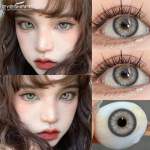 EYESHARE 2pcs=1pair Brown Colored Contact Lenses for Eyes Beauty Cosmetics Gray Pupils Color Natural Eye Contacts Yearly Use