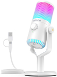 MAONO USB Kondensaatormikrofon M&auml;ngurikrofon PC Mikrofon Spetsiaalne Tarkvara RGB Valgustus K&otilde;rvaklapiv&auml;ljund &Uuml;hesuunaline Plug and Play