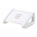 Kontori jalatugi Ergonoomiline rullikutega jalatoe taburet Plastikust reguleeritav jalatugi tool Mugav massaažipadi kodukontorisse valge