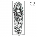 1 t&uuml;kk t&auml;toveeringukleebis t&auml;is lillega k&auml;ele, kala, paabulind, lootose mustriga, ajutine meik, kehakunst 2