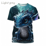 Uus armas draakon 3D prinditud T-s&auml;rk Naljakas Loomade T-s&auml;rk Moodne Kaelus L&uuml;hikeste Varrukatega Dinosaurus Unisex T&auml;navar&otilde;ivad Top Riided Riietus 100