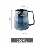 Large 24OZ 700ML Ceramic Coffee Mugs with Handle, Big Jumbo Tea Water Cup for Office and Home, Gift and Present 600-700ML