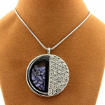 Pierres et Min&eacute;raux. Collier Tanzanite brut. Mod&egrave;le demi-cercle.