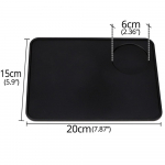 Toidukvaliteediga silikoonkummist espressomatt 8 tolli x 6 tolli(20cm x 15cm ), Kohvi tamper Mat, must