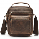 Crazy Horse nahast meeste &otilde;lakott Premium tunnetusega vabaaja k&otilde;ik-&uuml;hes meeste crossbody kott retro ehtsast nahast kott coffee