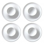 4/6 tk valged munatopsid Toidukvaliteediga BPA-vaba k&otilde;rge vastupidavusega kompaktne kaasaskantav 4pcs