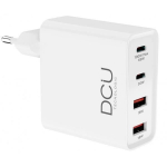 DCU 37300770 chargeur secteur blanc avec 2x ports USB-A et 2x ports USB-C, chargeur avec charge rapide 100W + 30W (USB-C) et 18W valge