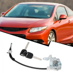 1 komplekt Sobib Honda CIVIC 2006-2011 Juhiukse lukusilinder ja 2 v&otilde;tit #72185-SNA-A01 Auto v&auml;lisk&uuml;lje lukud Riistvara osa CHINA