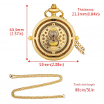 Golden Hourglass Star Men Women Quartz Pocket Watch Vintage Necklace Pendant Festival Gift kuld