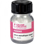 Poudre effet m&eacute;tallique - Graine cr&eacute;ative - Argent - 8g - Customisation facile - Tous supports
