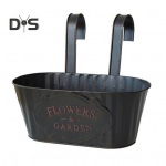 Aia kohale riputatavad istutuskastid, metallist rippuvad lillepotid, piirdeaiaga istutuskastid eemaldatavate konksudega aiapiirde, kodu, r&otilde;du, terrassi jaoks 1pc must