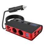 180W 4-portiline USB-laadimispesa jaotur Kiirlaadimine 12V 24V Telefonile IPadile 3.0 Autolaadija adapter punane