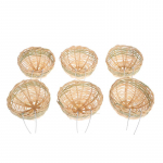 6 tk k&auml;sitsi valmistatud bambusest lindude pesapeenar papagoi kanaarilint p&auml;&auml;sukesele