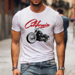 Vintage Retro meeste mootorratta T-s&auml;rk 100% puuvillane O-kaelusega l&uuml;hikeste varrukatega Cool Fashion Casual Meeste T-s&auml;rk Suurus S-5XL S valge