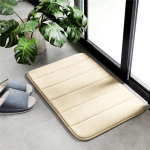 M&auml;lu-puuvillamatid Paks korall-samet, aeglase tagasil&ouml;&ouml;giga triibulised vaibad libisemiskindlad pehme puutevaip vaip kiiresti kuivav uksepadi 40x60cm