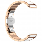 18 mm keraamiline rihm Huawei kella GT5/4 41 mm/GT5 Pro 42 mm naiste k&auml;ev&otilde;ru k&auml;ev&otilde;ru jaoks Huawei kella GT5 GT4 metallist kellarihma jaoks Huawei GT5 Pro 42mm roosa kuldne v&auml;rv/valge