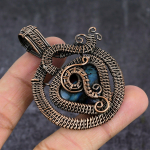 Labradorite Handmade Copper Wire Wrap Jewelry Pendant 2.52 a0i51