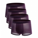 4-osaline pluss suuruses meeste aluspesu v&otilde;rkmees alusp&uuml;ksid bambuskiust meeste bokserid hingavad &uuml;hev&auml;rvilised alusp&uuml;ksid 4XL