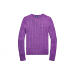 Polo Ralph Lauren SS24 &Uuml;hev&auml;rviline soonikkoes kitsa l&otilde;ikega pikkade varrukatega kampsun Naiste kampsun Lilla WMPOSWENC020897-500 XS
