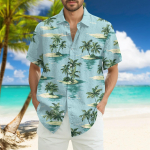 Meeste moodne lahtine Hawaii tr&uuml;kitud l&uuml;hikeste varrukatega rannas&auml;rk XXXXXL