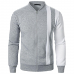 Meeste kevad-s&uuml;gisene krae Colorblock kardiganjakk Meeste vabaaja kardiganjakk M must