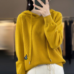 Kevadine ja s&uuml;gisene naiste kampsun Kapuutsiga kootud kampsun Naiste kapuutsiga dressipluus avar ja &otilde;huke vabaaja kaneeli n&otilde;elaga kampsun L